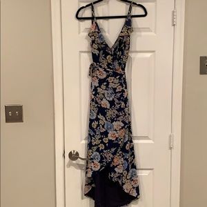 Abbeline navy floral wrap dress Small